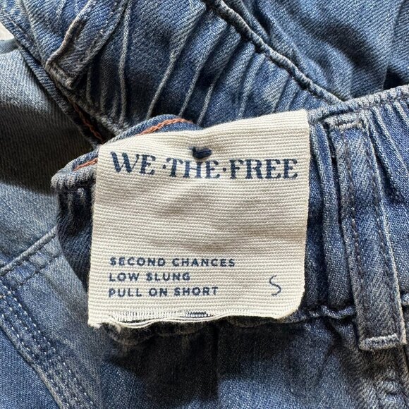 NWT Free People We The Free Second Chances Low Slung Jean Shorts Blue Small - Picture 9 of 14